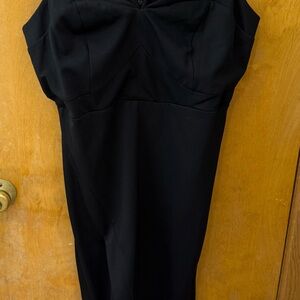 Torrid Classic Black Ponte Asymmetric Dress